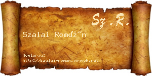 Szalai Román névjegykártya