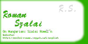 roman szalai business card